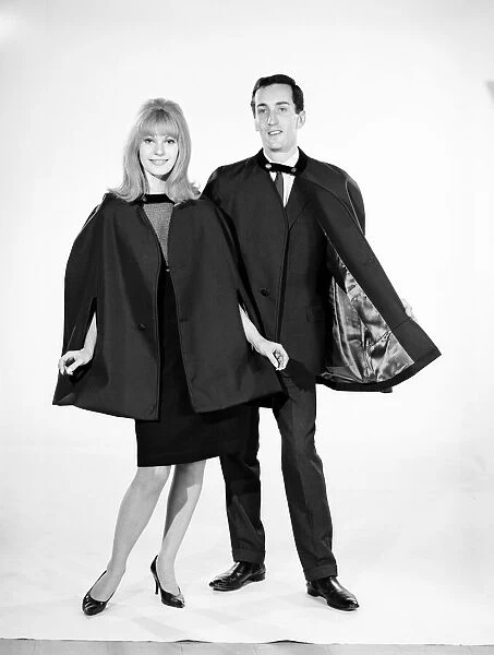 Clothing: Fashion: Capes: His and her capes. Models: Jerry Thompson and Daphne Vincent