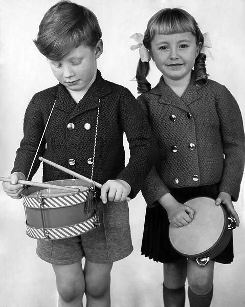 Clothing: Fashion: Children: Knitwear. January 1960 P013233
