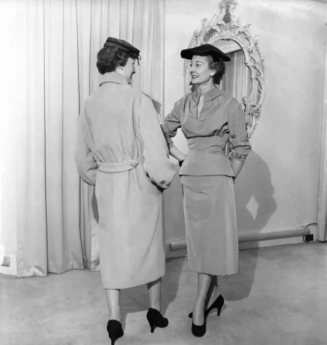 Framed Print : Clothing: Fashion. Christian Dior of London showed a collection of suits