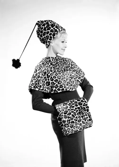 Framed Print : Clothing: Fashion: Hat: Woman wearing matching hat, cape and muff. Model: Jo Warring Framed Print : Clothing: Fashion: Hat: Woman wearing matching hat, cape and muff. Model: Jo Warring