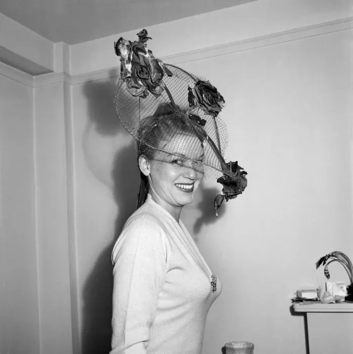 Framed Print : Clothing: Fashion: Hats. 1953 B130-009