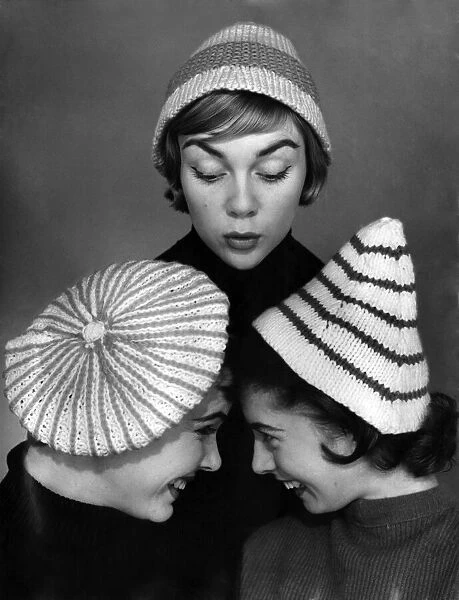 Clothing-Fashion: Hats. February 1956 P024324