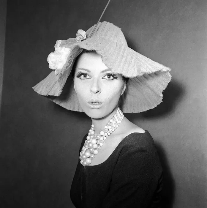 Framed Print : Clothing Fashion Hats January 1964 A Reed Crawford, Pink tulle