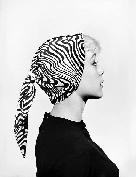 Clothing: Fashion: Head scarf. 1955 B249-004