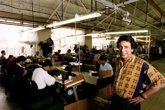  : Clothing Fashion Industry Nazim Uddin in his sweat shop in East London dbase