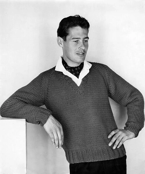 Clothing Fashion: Mens Knitwear. August 1959 P013236