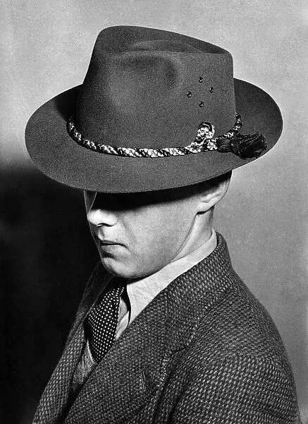 Clothing: Fashion: Menswear: Hats. March 1951 P021647