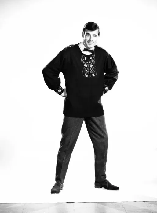 Framed Print : Clothing: Fashion: Menswear: Man wearing black party jacket. Model: Peter Anthony