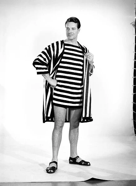 Clothing: Fashion: Menswear: Roy Curtis seen here modelling beach sweater