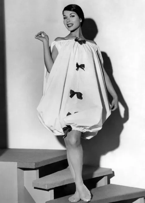 Framed Print : Clothing: Fashion: Nightwear: The Ideal Home Exhibition opened at Olympia