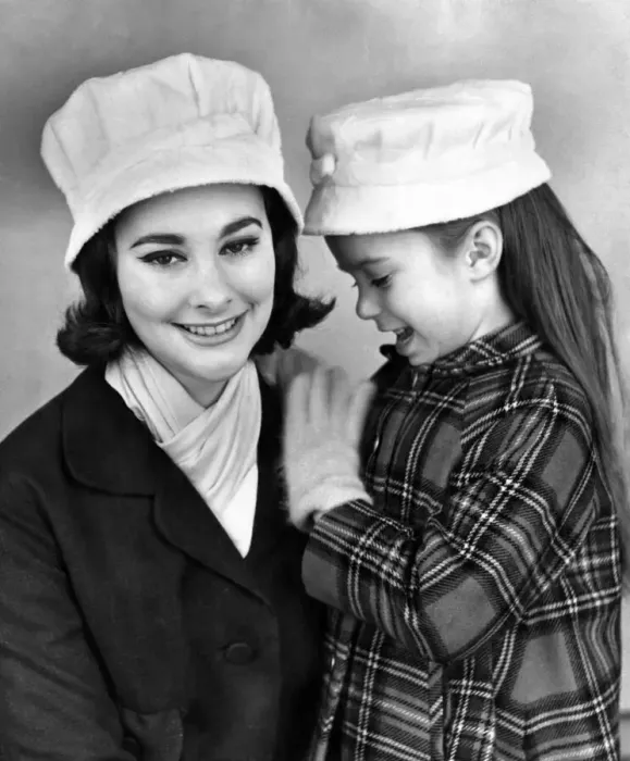 Framed Print : Clothing: Hats 1959. Hats for little girls look just like hats for big girls, these days Framed Print : Clothing: Hats 1959. Hats for little girls look just like hats for big girls, these days