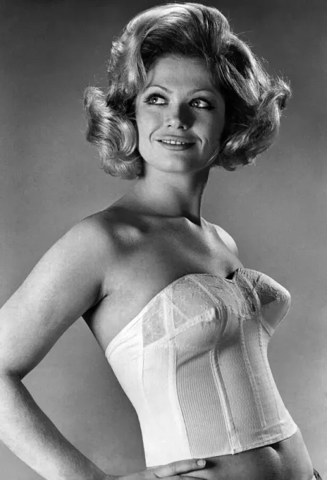 Framed Print : Clothing Underwear 1950s. Lingerie. Basque. February 1971 P018268 Framed Print : Clothing Underwear 1950s. Lingerie. Basque. February 1971 P018268