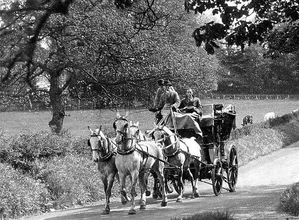 The coach and horses, a glory of old Englands highways Which mr