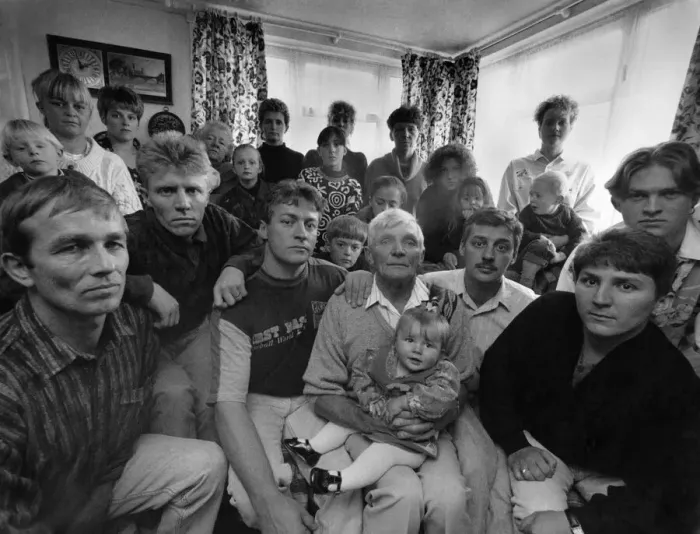 Framed Print : Coal miners. The Hill miners family. Left to right front row, David Kimber (son in law)