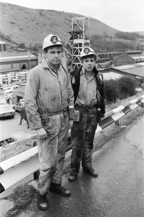 Framed Print : Coal miners Phillip Jenkins (left) and Chris Lee seen here at the Taff Merthyr Colliery Framed Print : Coal miners Phillip Jenkins (left) and Chris Lee seen here at the Taff Merthyr Colliery