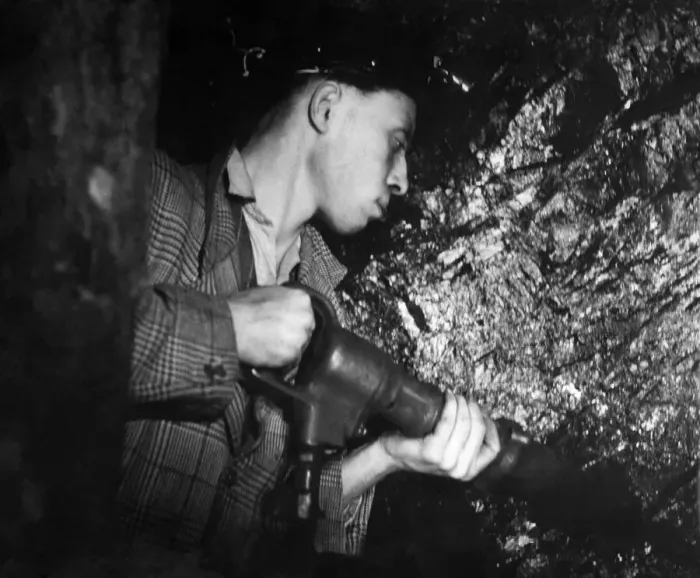 Framed Print : Coal Mining underground scenes. February 1957 P017828