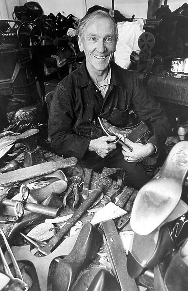 Cobbler Ernest Boyd who has been cobbling shoes since he was twelve