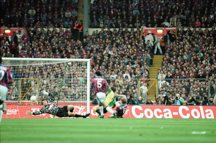 Framed Print : Coca Cola Cup Final. Aston Villa 3 v Manchester United 1. 27th March 1994