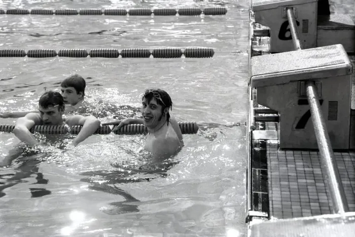 Framed Print : Coca-Cola International Swimming Championships. Brian Brinkley regaining his breath after Framed Print : Coca-Cola International Swimming Championships. Brian Brinkley regaining his breath after