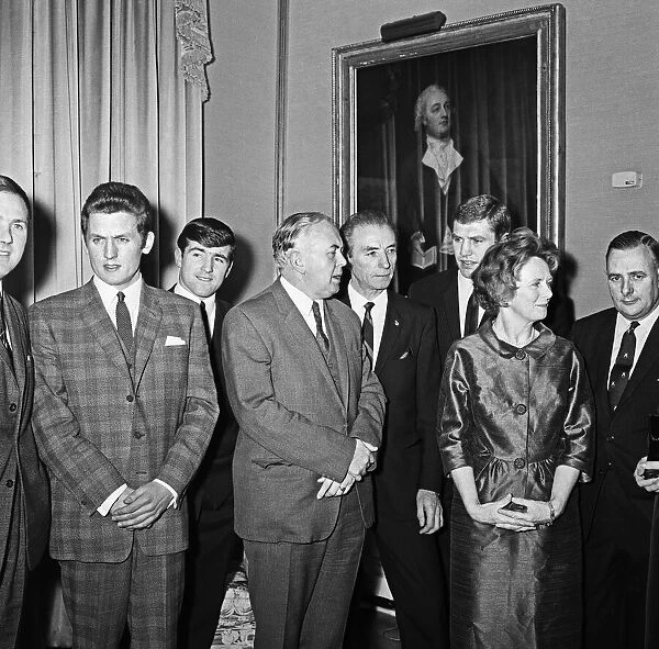 Cocktail party held for sports personalities by the Prime Minister Harold Wilson at 10