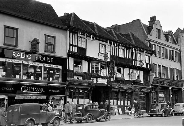 Colchester. Essex, street scenes. June 1952 C3016