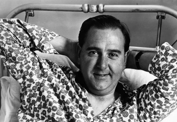 Framed Print : Colin Cowdrey in hospital. Cricketer Colin Cowdrey in St Framed Print : Colin Cowdrey in hospital. Cricketer Colin Cowdrey in St