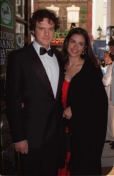Colin Firth Actor and girlfriend Livia Giuggioli arriving for BAFTA Awards 1996