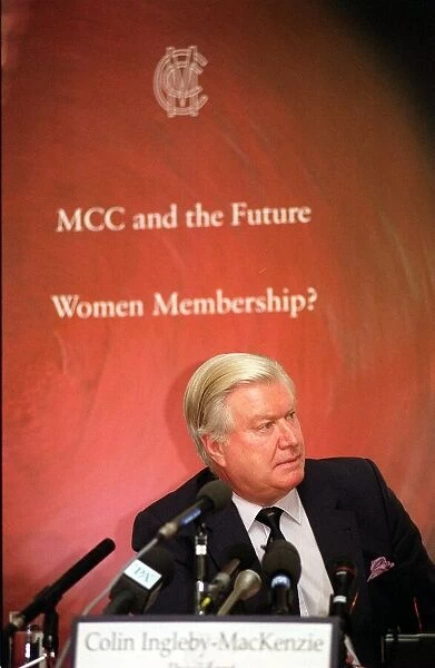 Colin Ingleby Mackenzie Chairman of MCC at Lords 1998 in the Men Only Lords Cricket