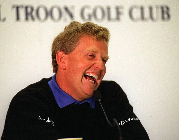 Colin Montgomerie golfer at a press conference July 1997 on the eve of the Open Golf