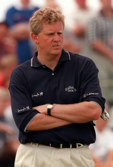 Framed Print : Colin Montgomerie Open Golf Championship Troon July 1997