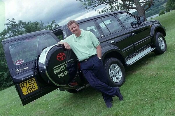 Colin Montgomerie and Toyota Colorado July 1998 Scot golfer with car for