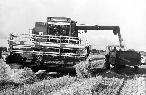 A Combine Harvester at work in September 1979