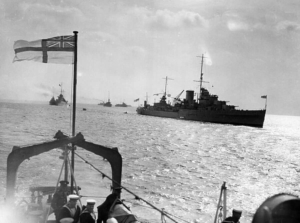 Combined fleet invasion exercise. The fleet in the Grimsby roads. 1934