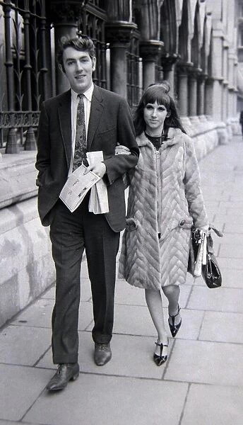 Comedian, actor and publisher Peter Cook with his wife Wendy seen here during the Lord