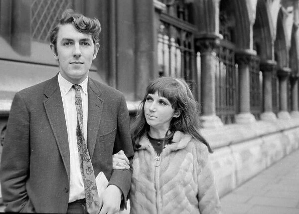 Comedian, actor and publisher Peter Cook with his wife Wendy seen here during the Lord