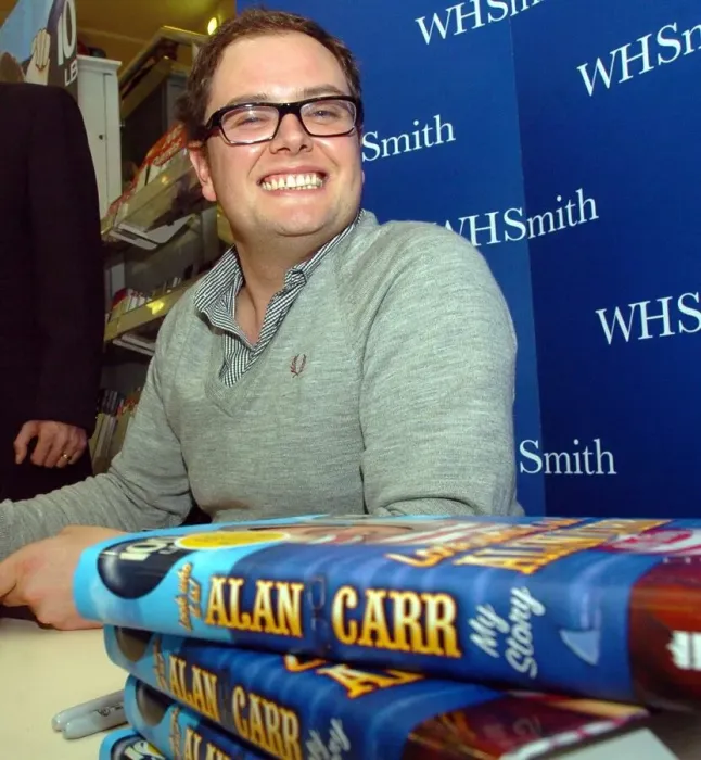Framed Print : Comedian Alan Carr who was in WH Smith, Newcastle to sign copies of his book Framed Print : Comedian Alan Carr who was in WH Smith, Newcastle to sign copies of his book