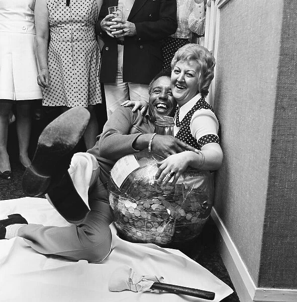 Comedian Charlie Williams opens charity battle, Warsett. Circa 1973