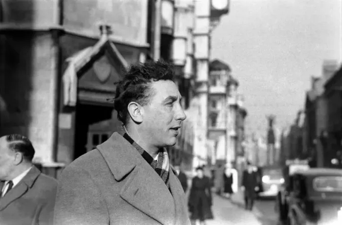 Framed Print : Comedian Frankie Howerd in London. March 1953 D1373