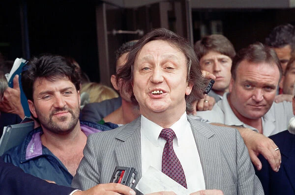 Comedian Ken Dodd after being acquitted of tax evasion charges. Liverpool Crown Court