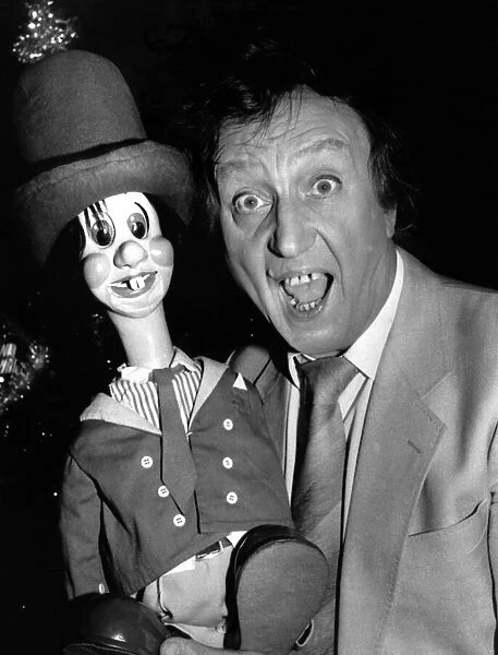 Comedian Ken Dodd with his Diddy Man Dicky Mint at Whitley Bay Playhouse on 9th December