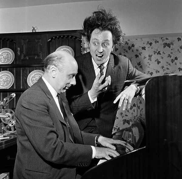 Comedian Ken Dodd, photographed at home for a Donald Zec feature. 7th October 1963