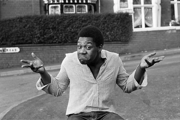 Comedian Lenny Henry pictured in Dudley. 10th November 1978