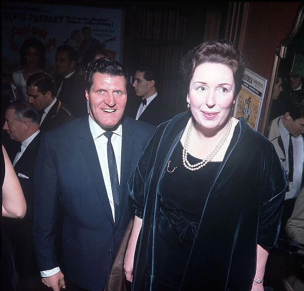 Comedian Tommy Cooper with his wife Gwen at a Royal Variety Performance dbase MSI