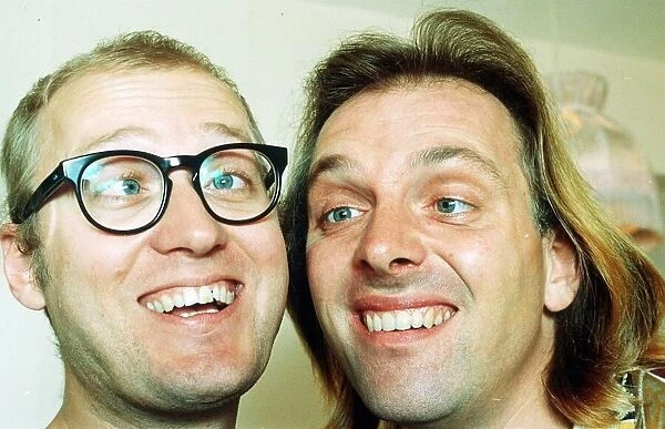 Comedians Adrian Edmondson and Rik Mayall, actors who star in the television series '