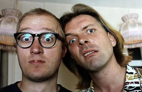 Comedians Adrian Edmondson and Rik Mayall, actors who star in the television series '