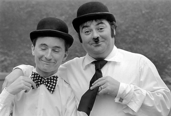 Comedy  /  Humour: Comedian Little and Large. Laurel and Hardy. February 1975 75-01036-003