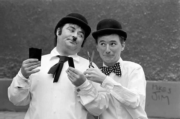 Comedy  /  Humour: Comedian Little and Large. Laurel and Hardy. February 1975 75-01036-001