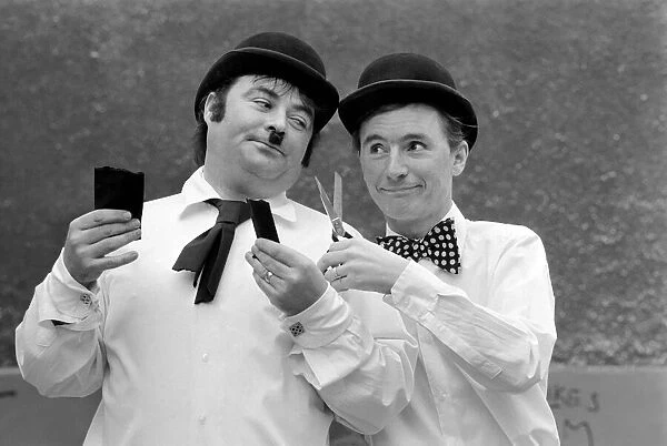 Comedy  /  Humour: Comedian Little and Large. Laurel and Hardy. February 1975 75-01036