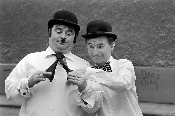 Comedy  /  Humour: Comedian Little and Large. Laurel and Hardy. February 1975 75-01036-004