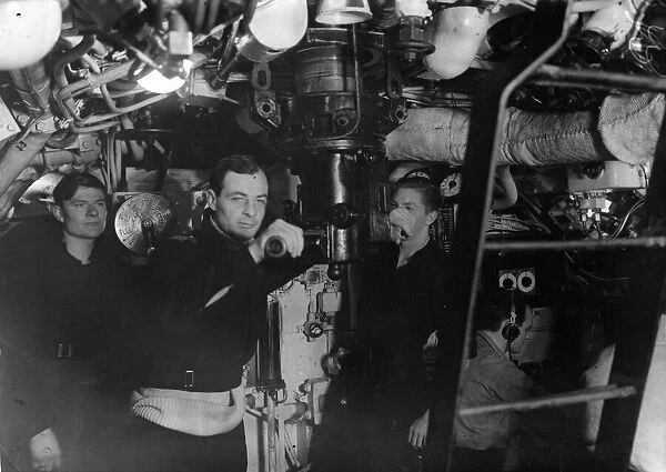 The Commanding Officer and other crew of the submarine H. M. S. Seraph. Circa 1942
